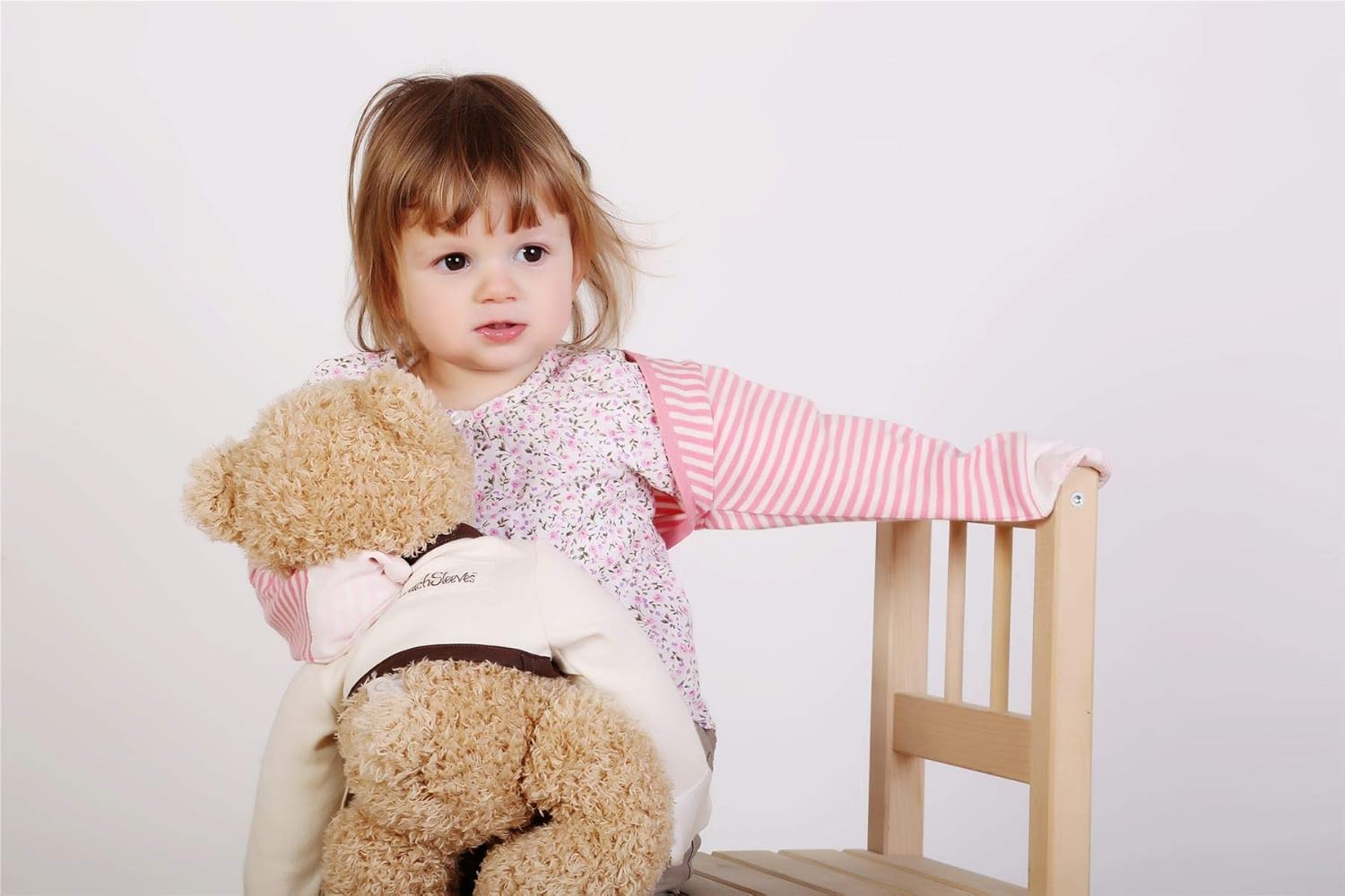 Vista 5 de ScratchSleeves Little Girls' Stay-On Scratch Mitts Stripes