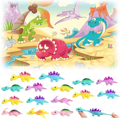 Osheng Tirachinas de dinosaurio para dedo, juguete de goma voladora, dinosaurio, gato, catapulta, mini dinosaurio volador, juguetes divertidos para