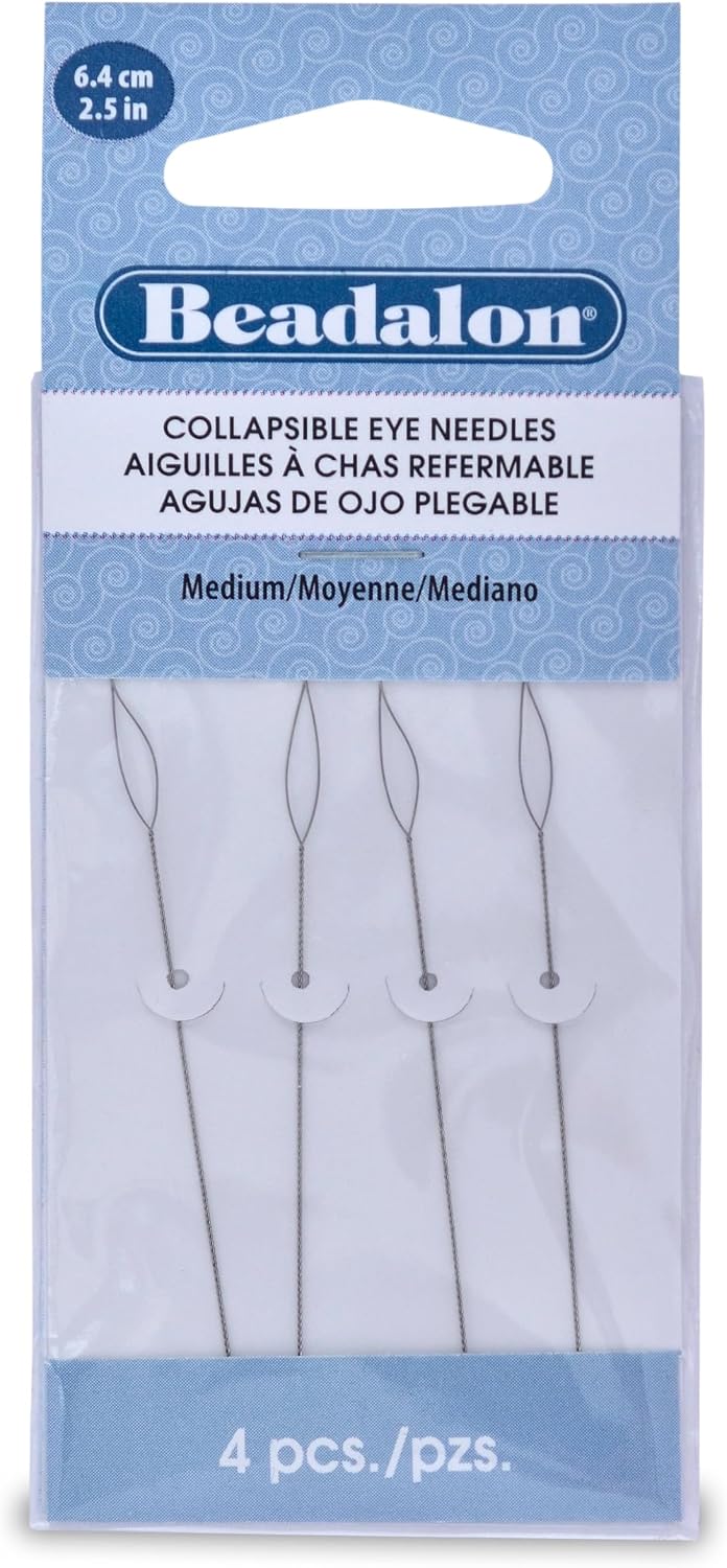 Collapsible Eye Needles, 2.5” (6.4 Cm) Med 4pc