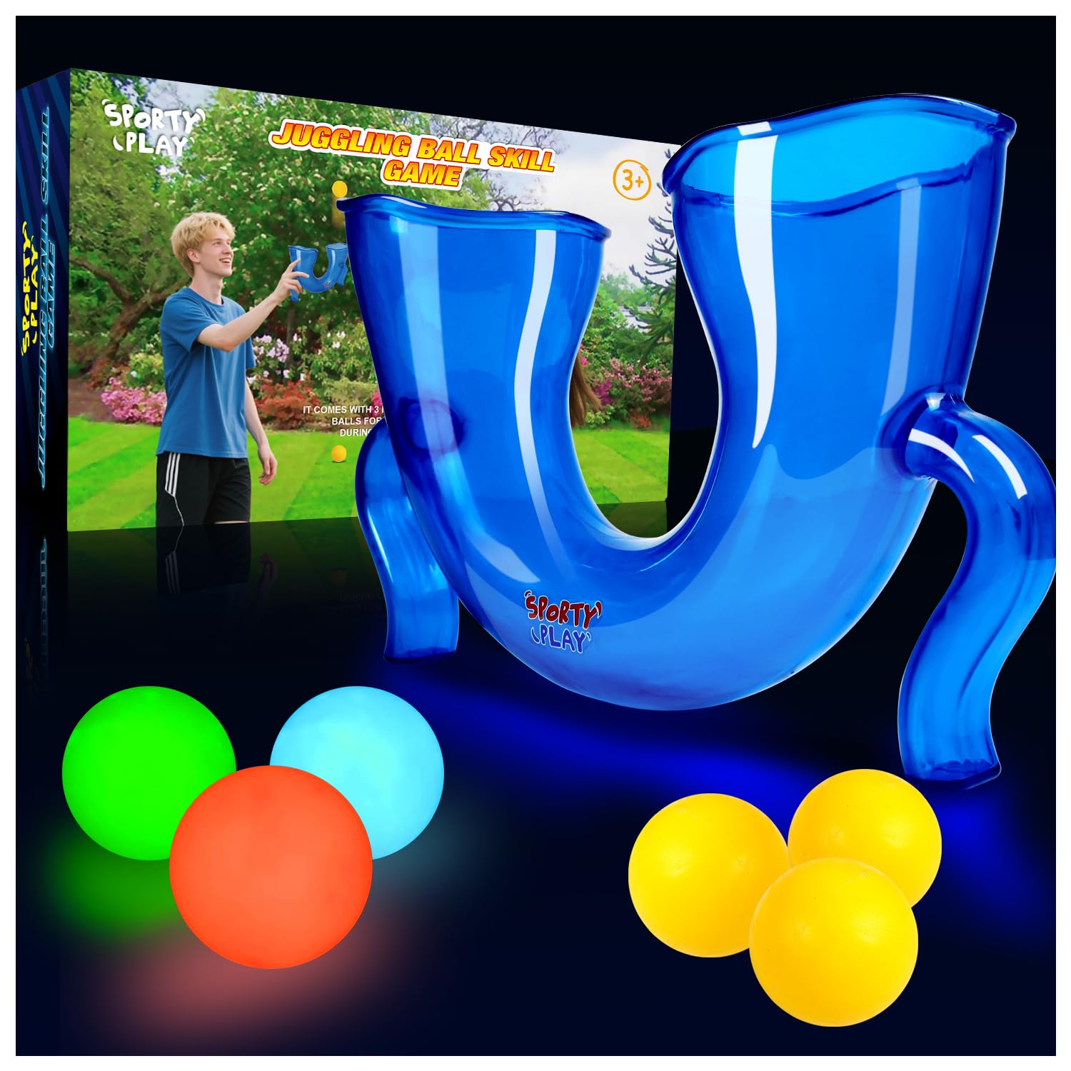 LED Light-Up Juggling Toy – Creative Skill Challenge Game with Cool Trick Play, Helps Improve Coordination and Juggling Skills, Fun Indoor or Outdoor Gift for Boys & Girls Ages 8–14, Teens and Adults