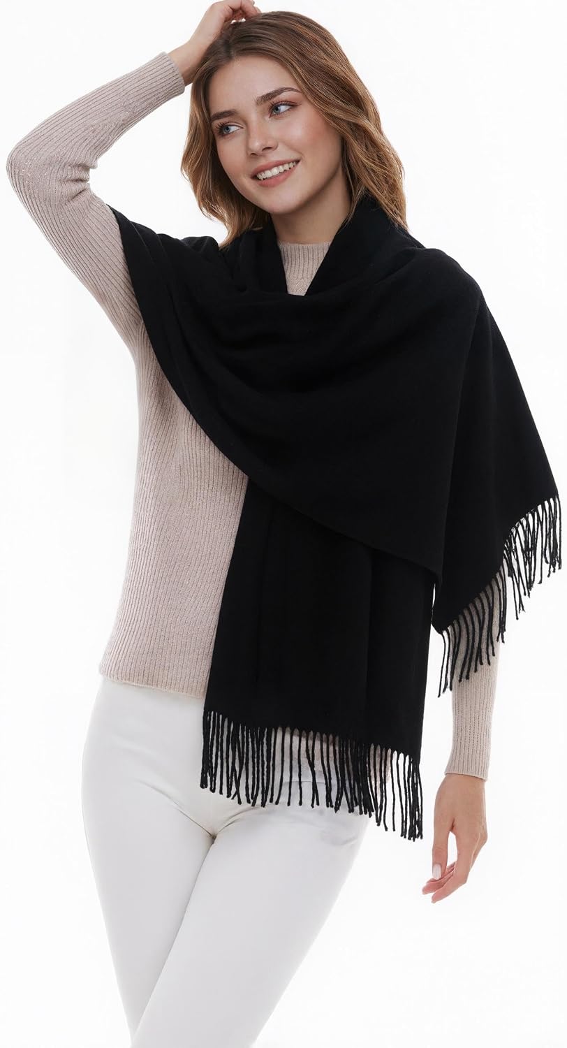 Unisex Winter Scarf, Soft Cashmere Feel Plain Scarves for Men and Women, shawls and wraps for evening dresses