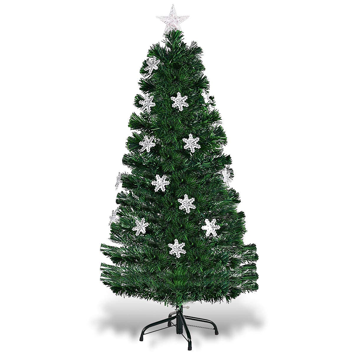 DREAMADE Albero di Natale, Artificiale Illuminato, Albero folto di Natale in PVC con Luce LED, Diverse Altezze (120CM)
