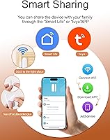 Vista 2 de HEIMAN Sensor de puerta WiFi 3 paquetes de alarma inteligente de sensor de puerta de ventana, sensor de contacto para seguridad del hogar, detector