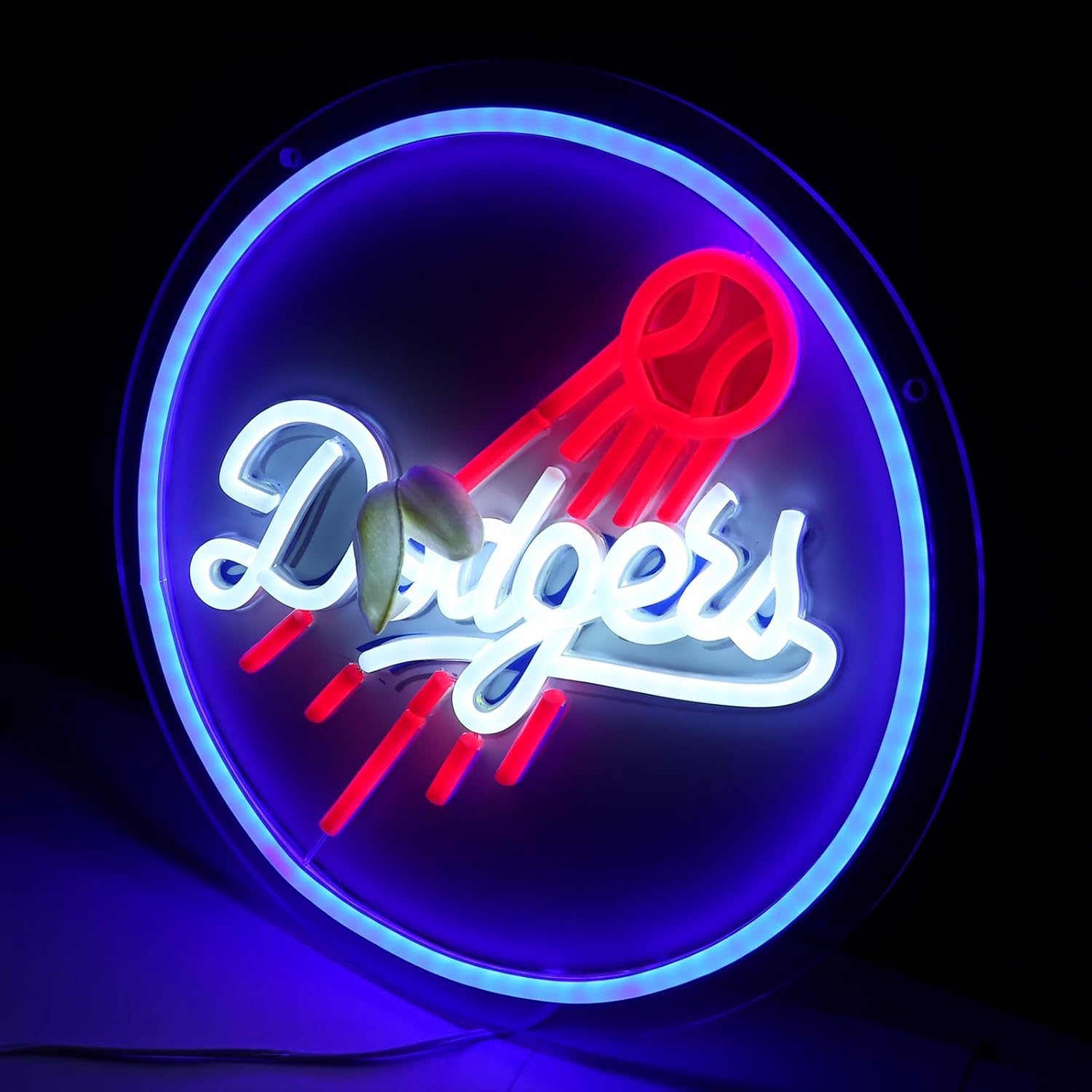 Baseball Team Neon Signs for Wall Decor, Dimmable Led Neon Lights for Man Cave Or Garage Decoration, Neon Sign For Bar, Dorm Room, Party Decoration,Game Room Decoration 12.2 * 12.2inch