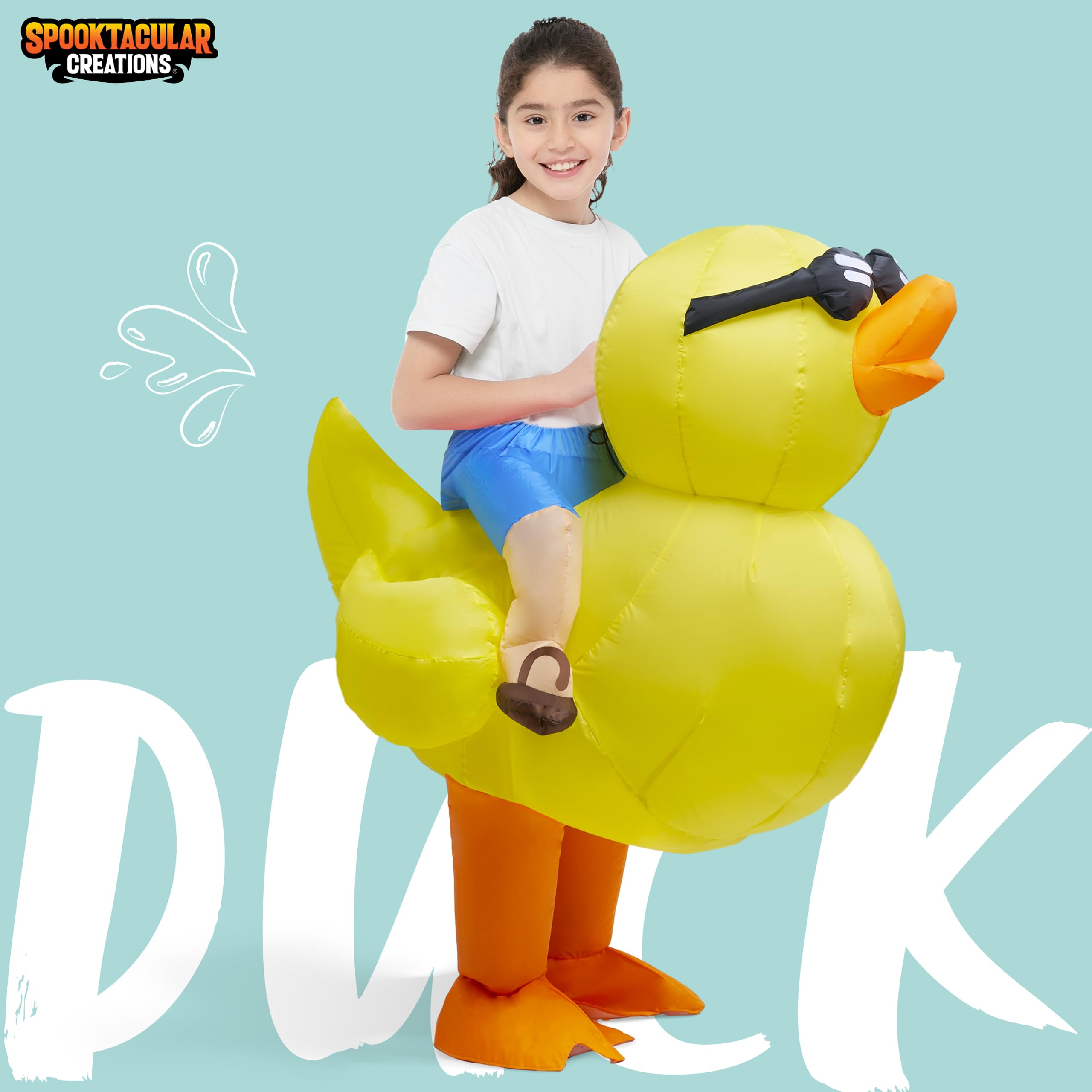 Spooktacular Creations Kids Inflatable Costume, Riding a Yellow