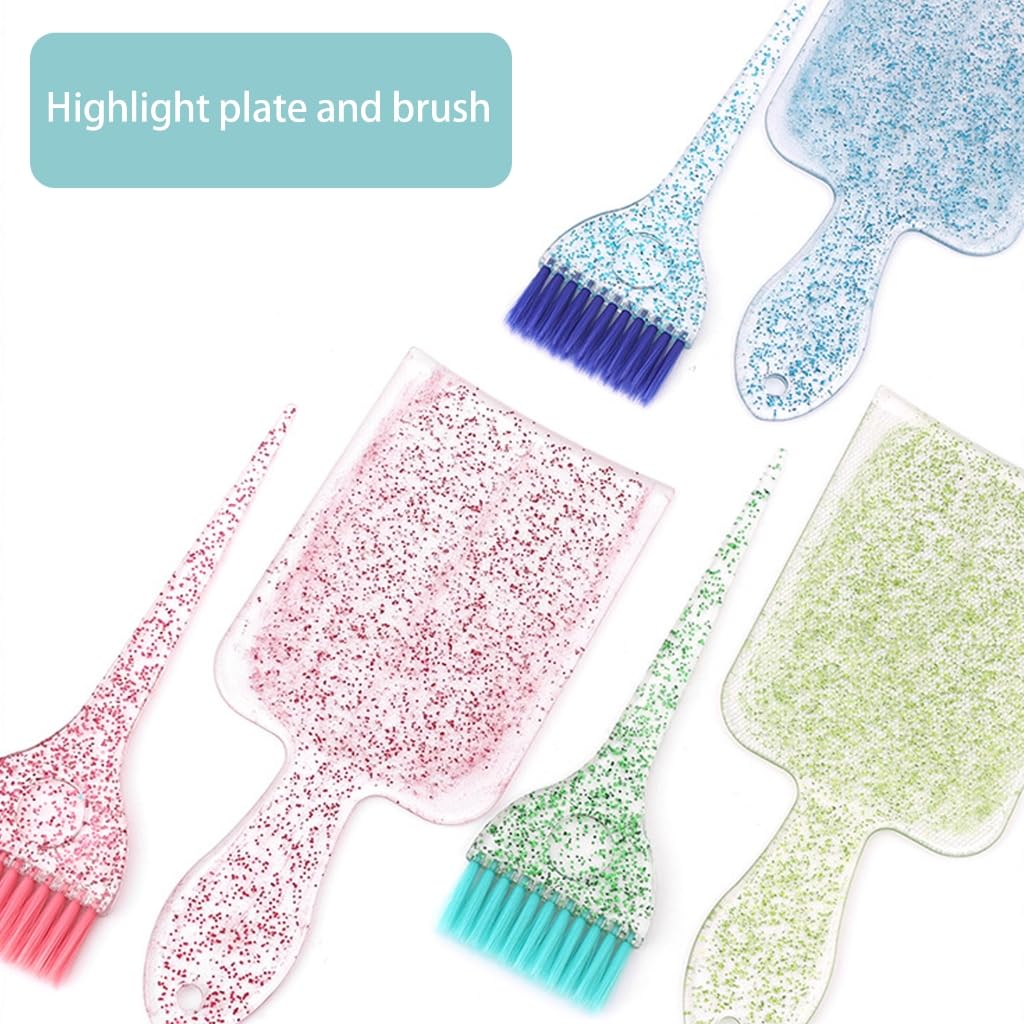 4x Hair Coloring Kits Hair Coloring Brushes Highlighting Combs Balayage Board
