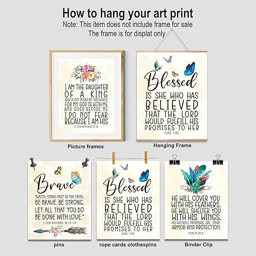 Miniatura 8 de Arte de pared con versículos bíblicos con citas positivas, decoración de pared religiosa, arte de pared cristiano para dormitorio, póster cristiano,