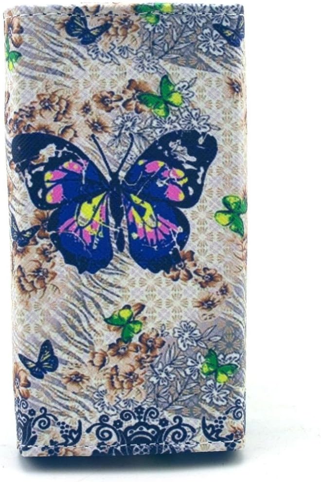 F350 Case LG Optimus G Pro 2 F350 Wallet Flip Case,MOUSE Monster F350 Case LG Optimus G Pro 2 F350 Wallet Flip Case,Stylish Beautiful Butterfly Elf Pattern Luxury PU Leather Wallet Fold Protective Skin Case with Metal Buckle for LG Optimus G Pro 2 F350(Built-in Credit Card/ID Card Slots)