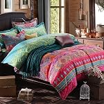 Grayish Pink Queen Size Comforter Set Striped Soft Washed Microfiber Jacquard 3 Pieces Striped Bedding Sets Grayish Pink White Comforter Queen for All Seasons and 2 Pillowcases Comfort Breathable