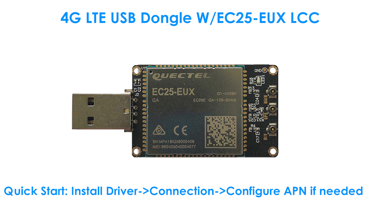 Watch Quick Start of 4G LTE USB Dongle EC25-EUX LCC on Amazon Live