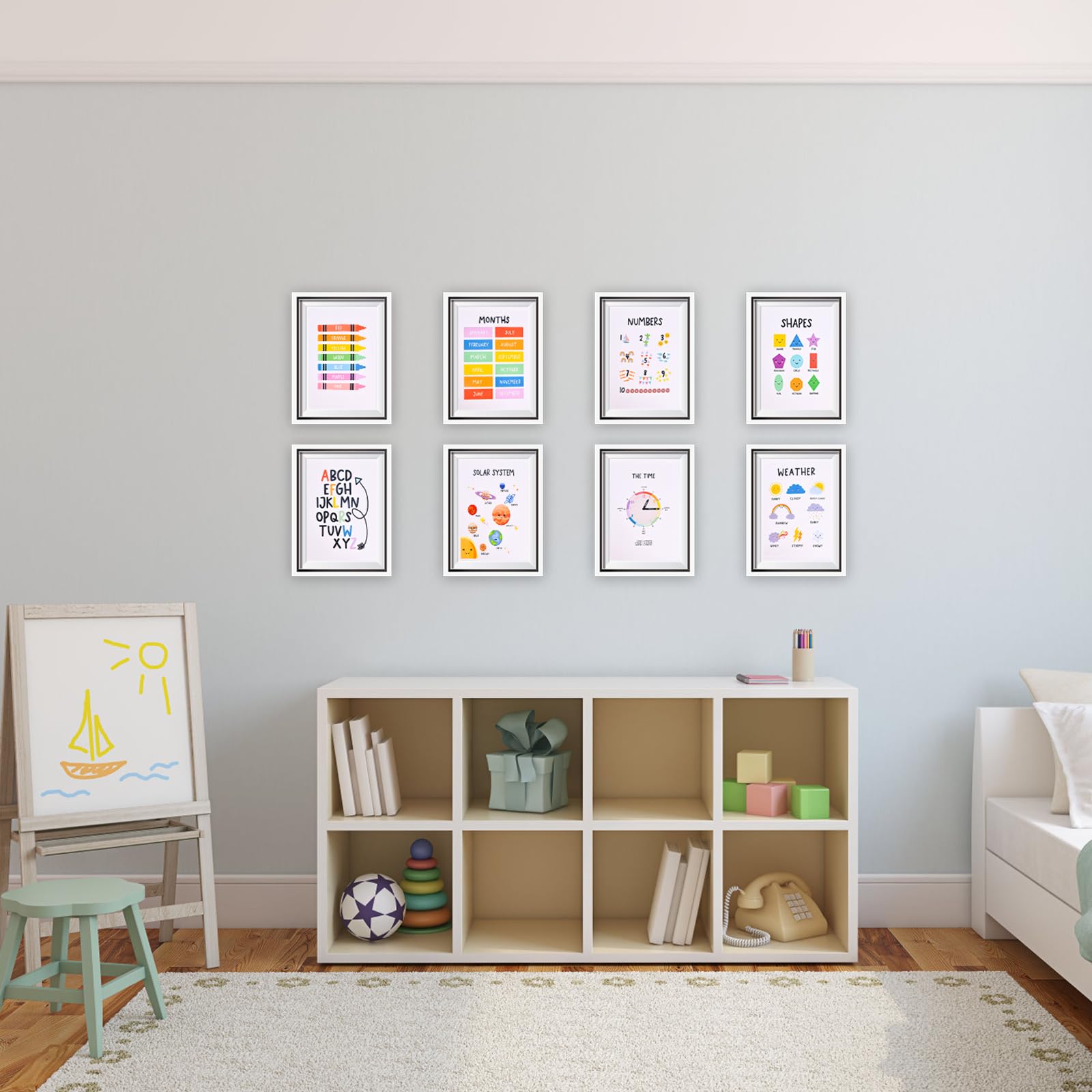 Playroom Wall Decor Print Painting, 20 Themes Educational Posters For ...