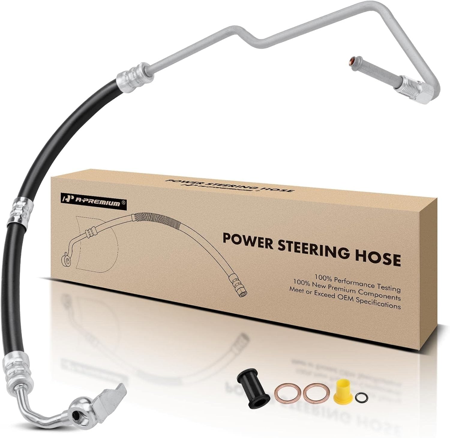 A-Premium Power Steering Pressure Hose Line Assembly Compatible with Toyota Tacoma 2005-2013, 4.0L, Pump to Rack/Gear