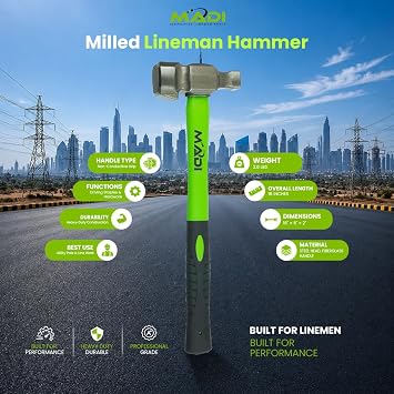MADI Milled Lineman Hammer