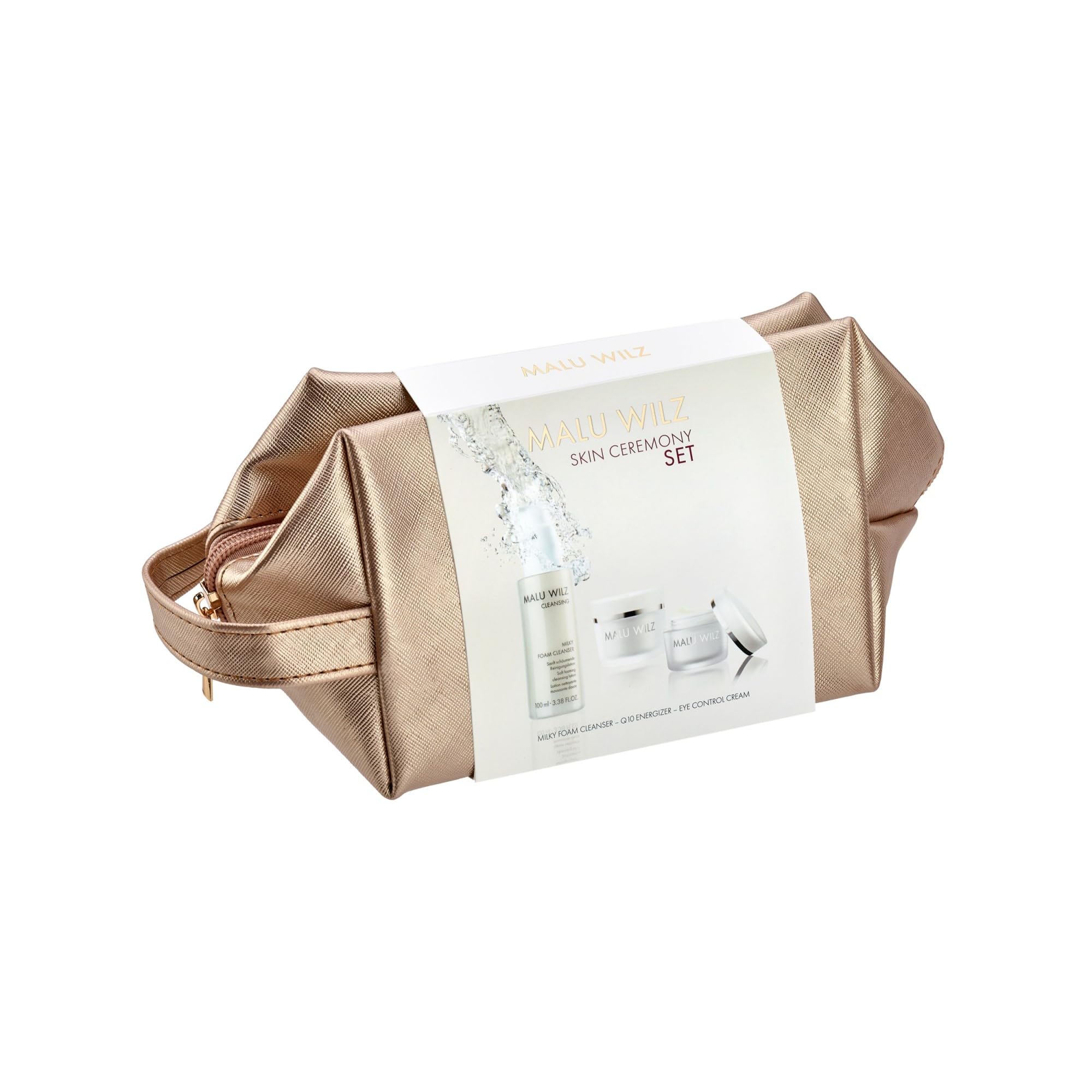 Malu Wilz Skin Ceremony Pflegeset - Beauty Set mit Q10 Energizer, Eye Control Cream und Milky Foam Cleanser, Hochwirksame Gesichtspflege mit Anti Aging Effekt