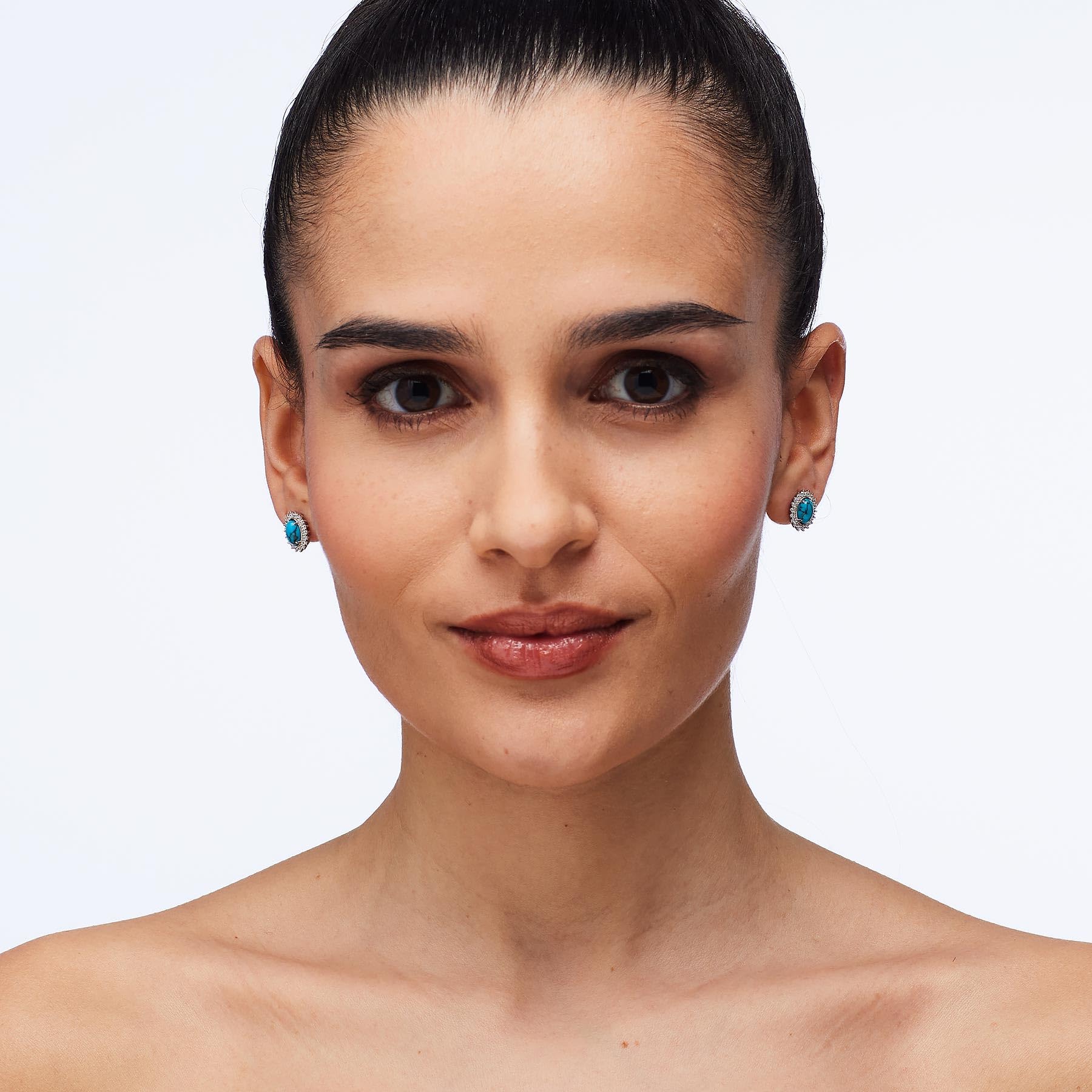 Brosway Orecchini Donna a Lobo in Argento | Orecchini A Lobo Con Cloud Light Blue","pietre Naturali | Collezione FANCY - FCL124