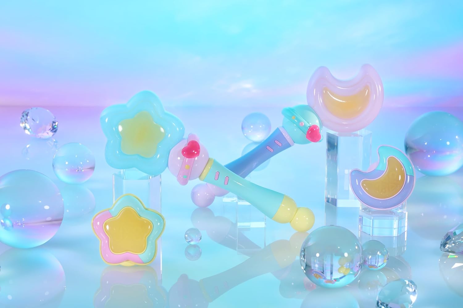 TAMASHII NATIONS - Magical Sisters LuluttoLilly - Moontoneoneon & Glass Heart Dream Pact Set Proplica Collectible