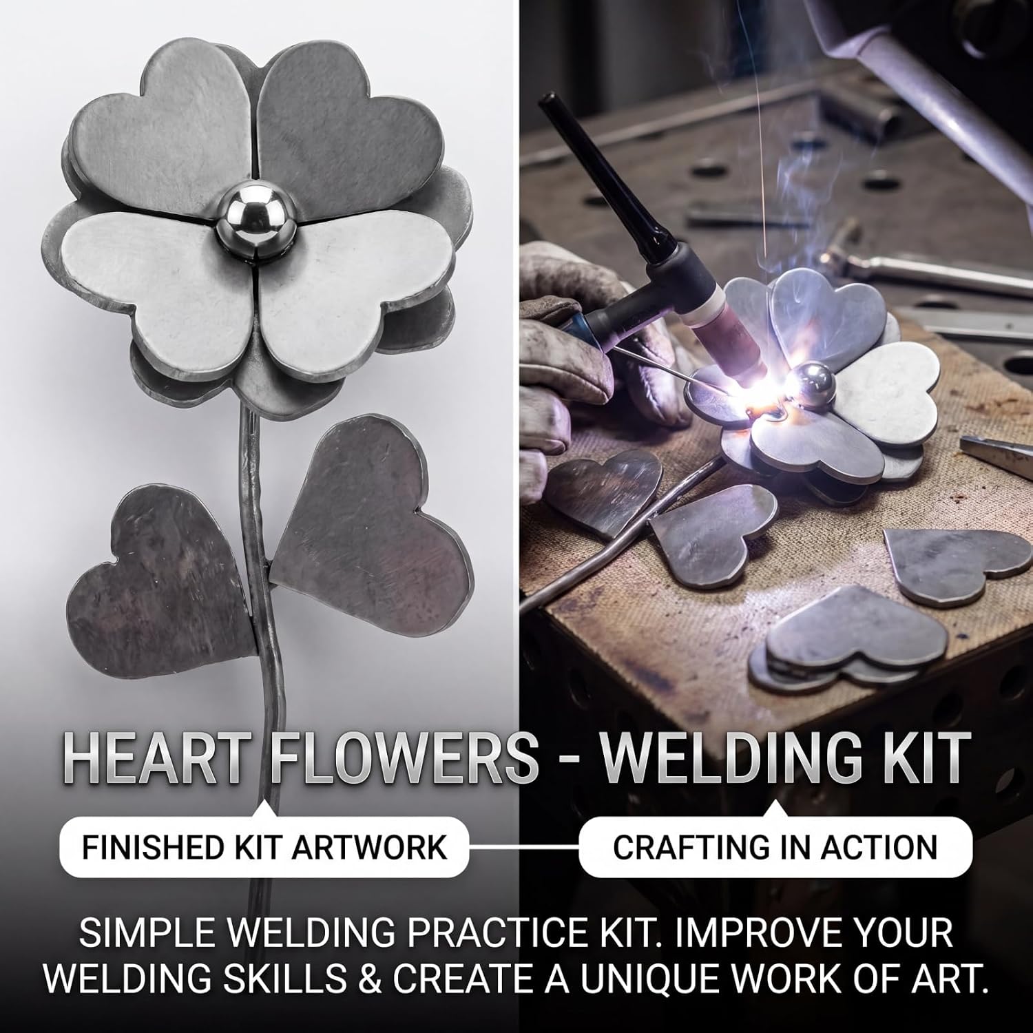 Zonon 3D Flower Welding Practice Kit for Beginners, Four Leaf Clovers image 5