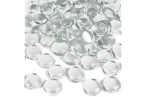DomeStar 5Lb Clear Flat Glass Marbles For Vase Filler