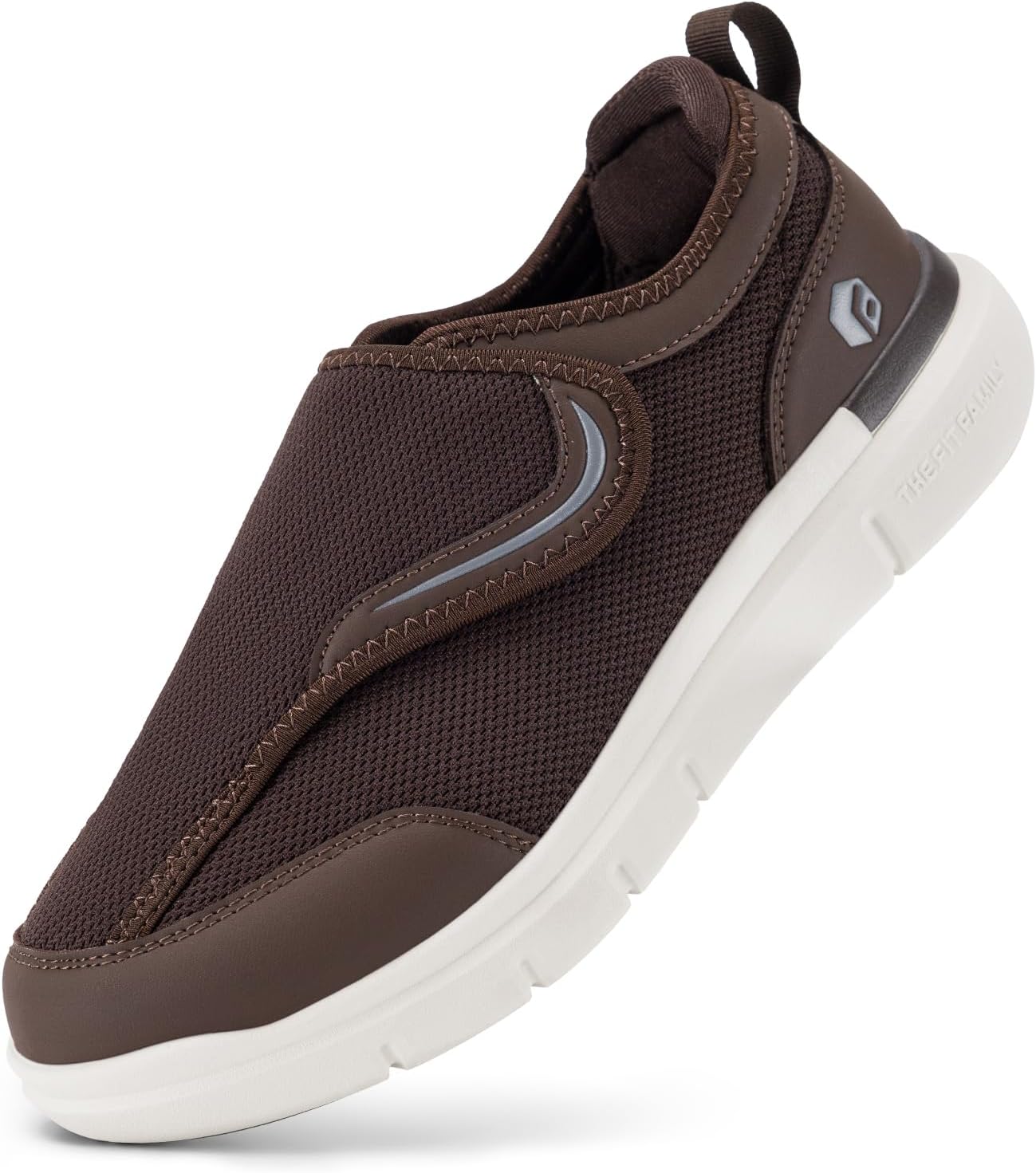 FitVille Mens Extra Wide Fit Diabetic Shoes with Adjustable Strap Easy Close Walking Trainers for Swollen Feet Plantar Fasciitis V9