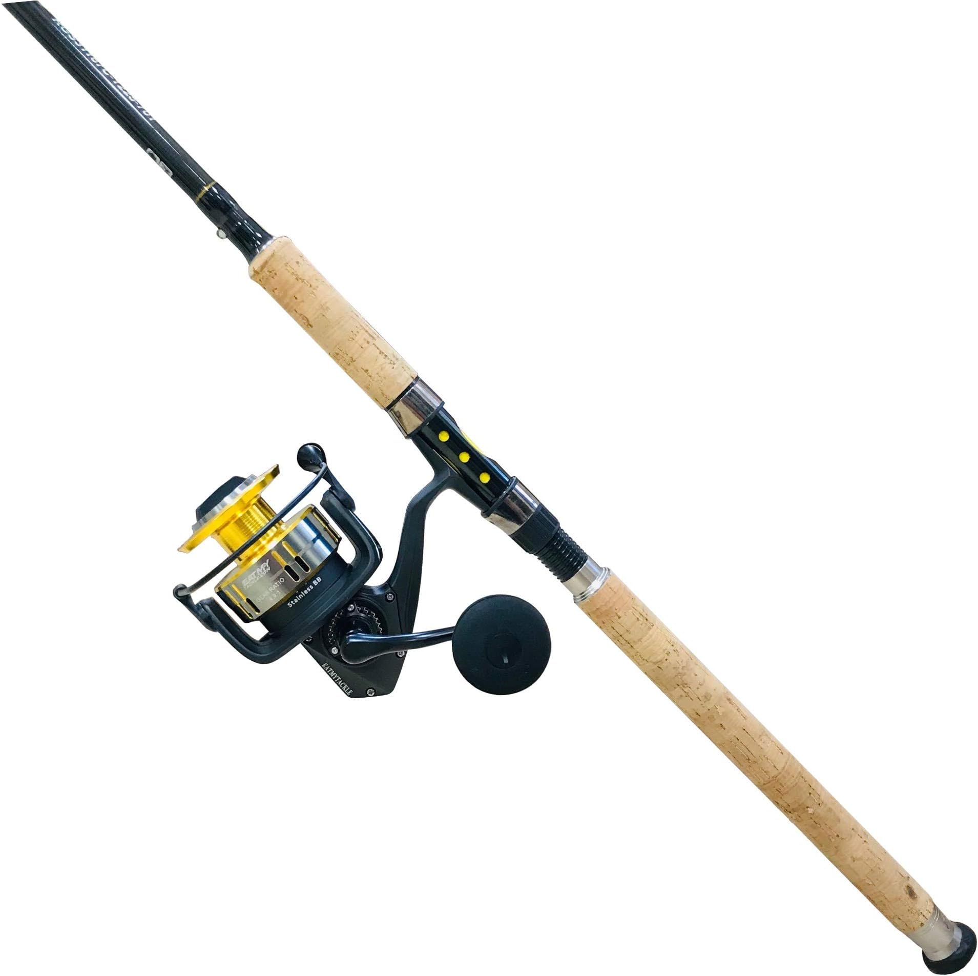 EatMyTackle Red Snapper Edition Saltwater Spinning Rod and Reel Combo