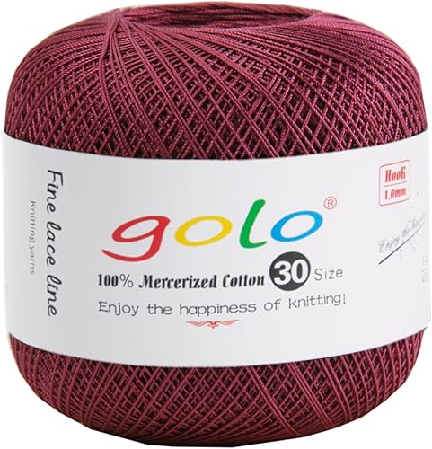 Miniatura 129 de golo Hilo de ganchillo para tejer a mano tamaño 30 hilo de tatuaje Hibiscus color-166 166-Hibiscu,oro 160,202 Azul Mar,203 Aguacate,206 verde,208