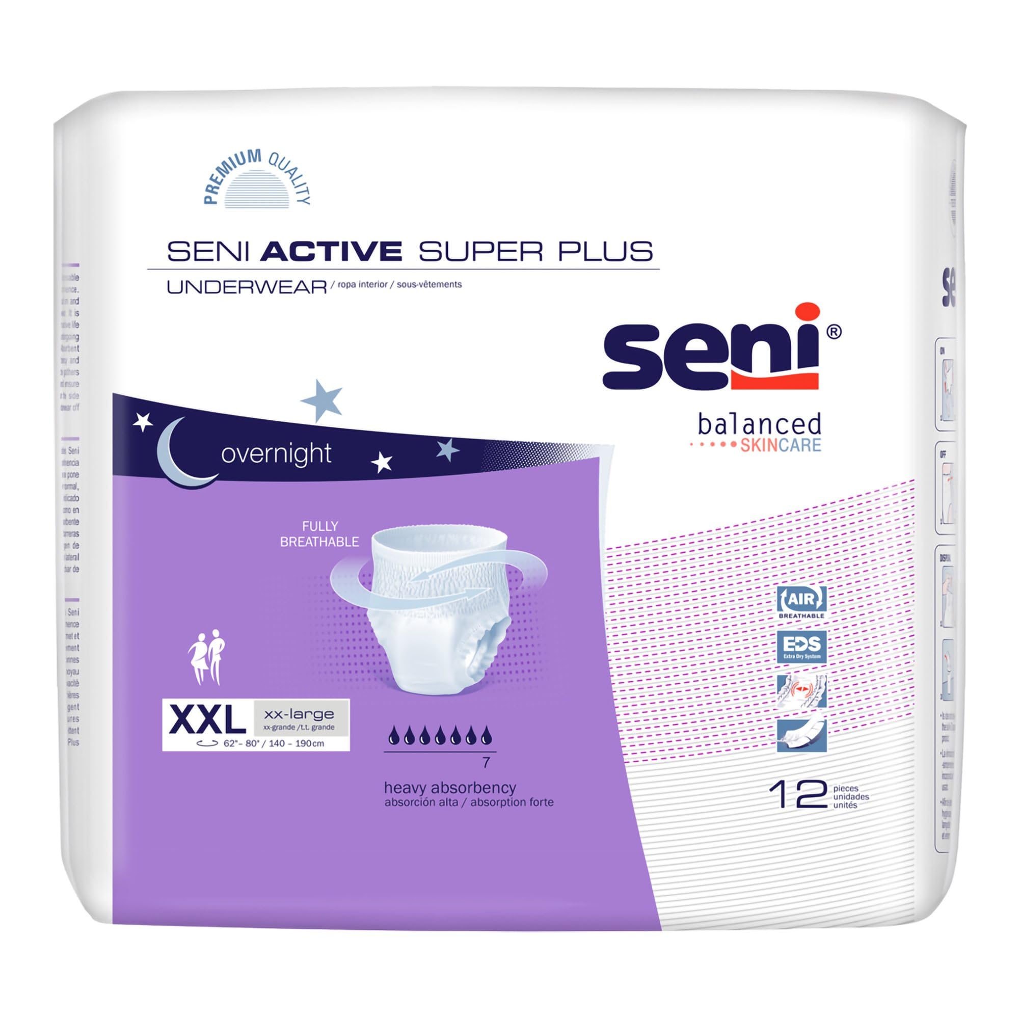 Seni Active Super Plus Underwear, XX-Large 12 Count