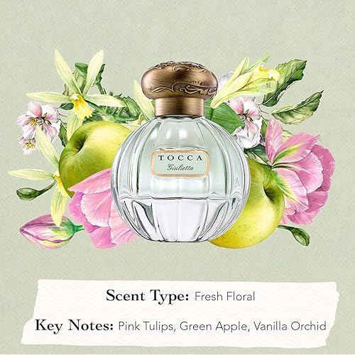 Miniatura 5 de Tocca Eau de Parfum Giulietta floral fresco tulipanes rosas manzana verde orquídea de vainilla botella acabada a mano 17fl oz