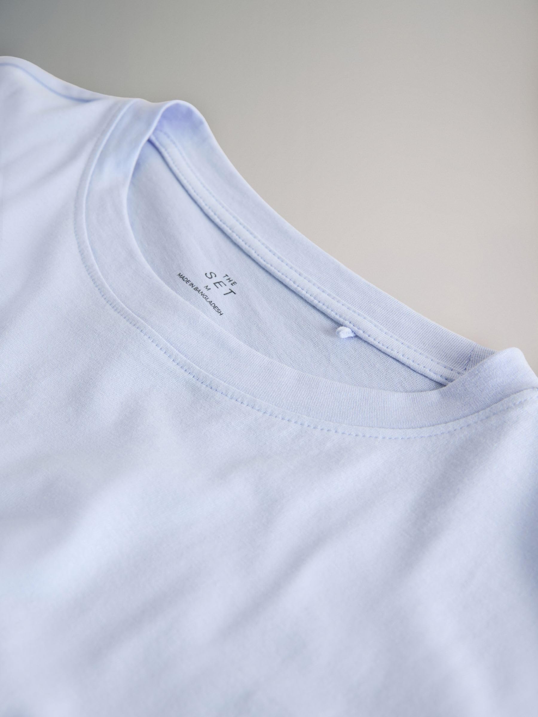 THE SET Donne Confezione da 4 T-Shirt con Maniche ad Aletta | Adulto, Standard, Pull On, 100% cotone, Lavabile in lavatrice
