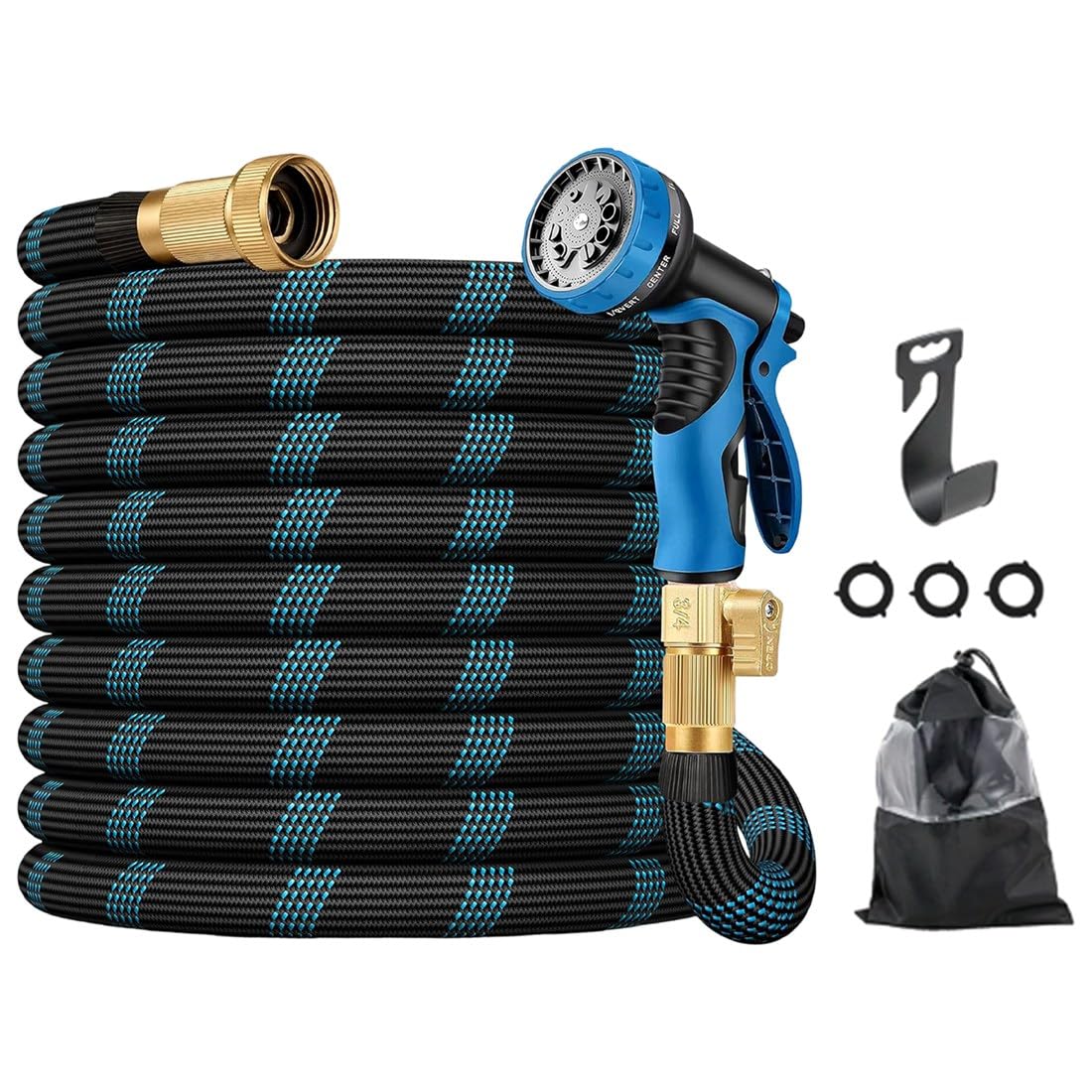 Ctrlzs Light Garden Hose 100 Ft Non-Expandable, Upgraded Flexible Water Hose, Ultra Weight Non-Expanding Hoses, Leak Proof