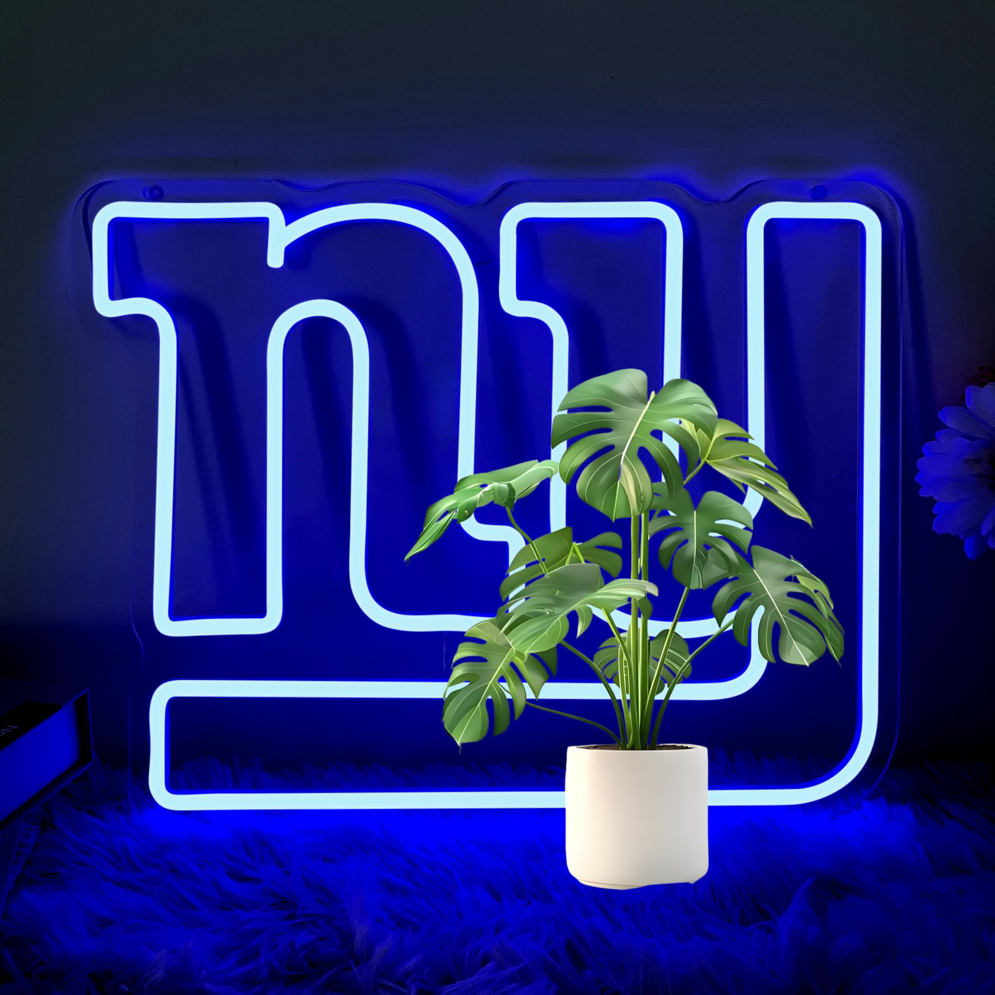 Panneau néon avec logo de l'équipe de football à intensité variable, alimenté par USB pour décoration murale, cave, chambre à coucher, décoration de salle de jeux, cadeau d'anniversaire ou de Noël