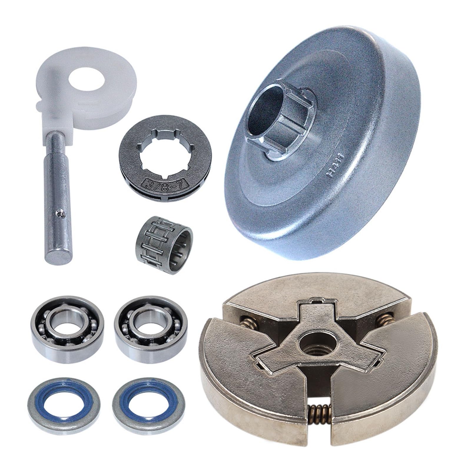 1 Juego de Kit de bomba de aceite de llanta de rueda dentada de tambor de embrague for motosierra H 50 51 55 Rancher 503498103, 503493201 W cojinete de aguja