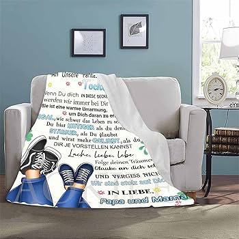 Produktbild von Personalisierte Kuscheldecke Für Mama - Flanell Decke Mit Aufdruck