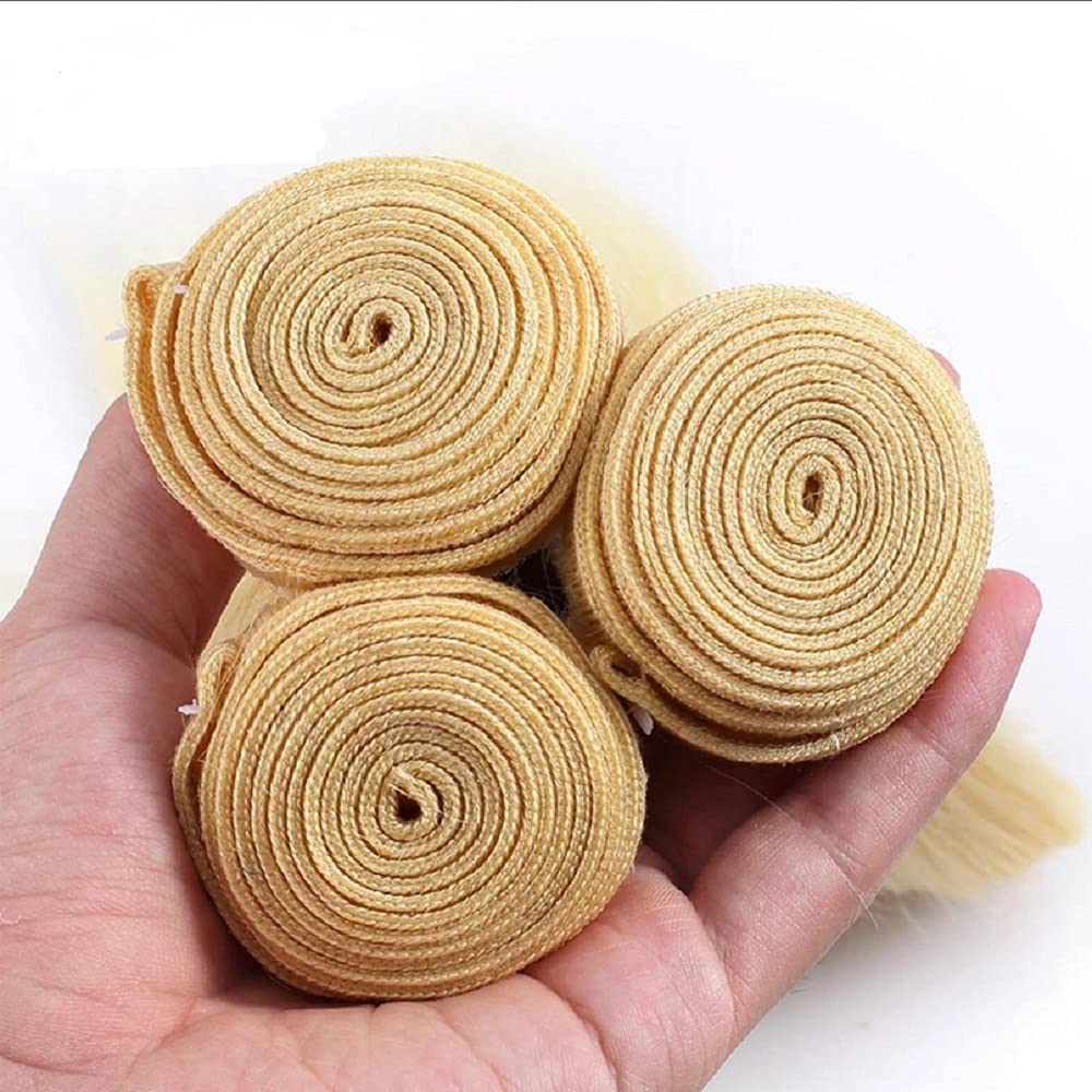 Hxxcoup 28 30 32 Inch #613 Blonde Body Wave Human Hair Bundles Weave 3 Bundles Total 300g Unprocessed Virgin Remy Double Weft Human Hair Extension - Image 4