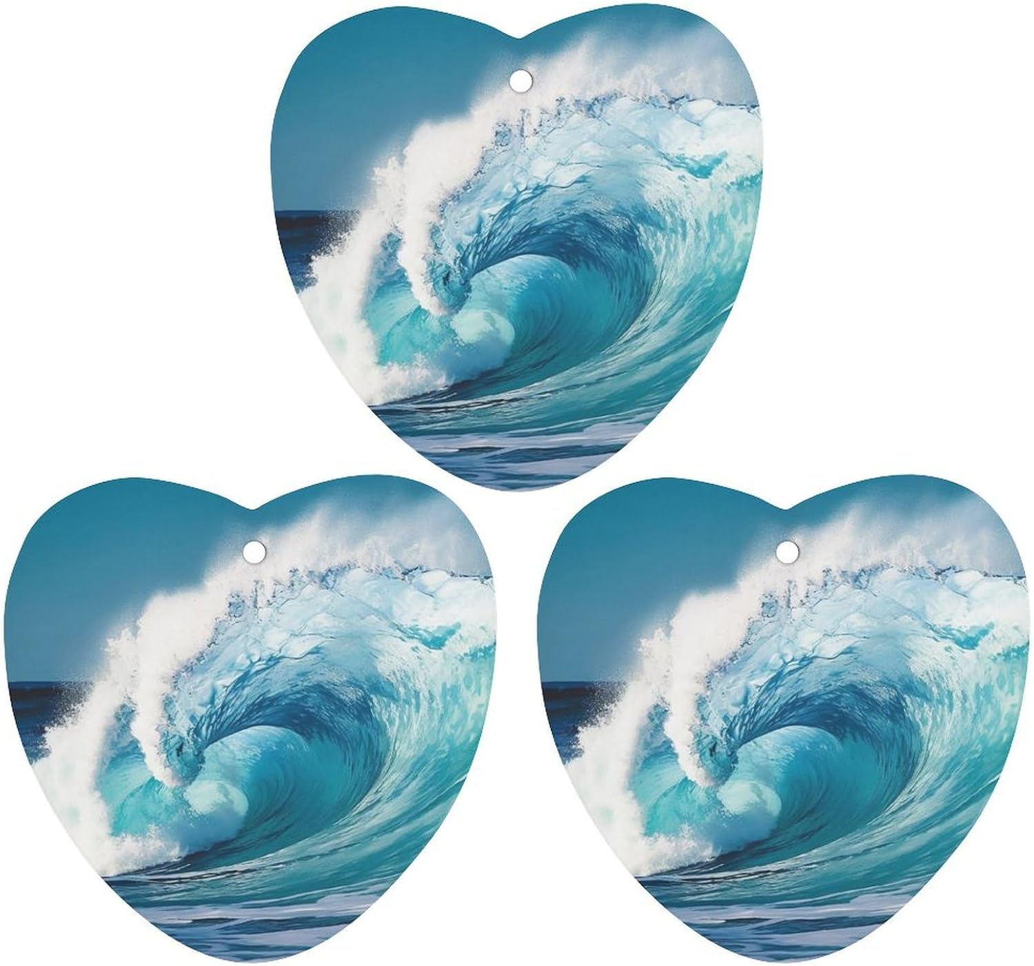 Car Air Fresheners Hanging Long Lasting Car Freshie With Ocean Wave Printed Picture
