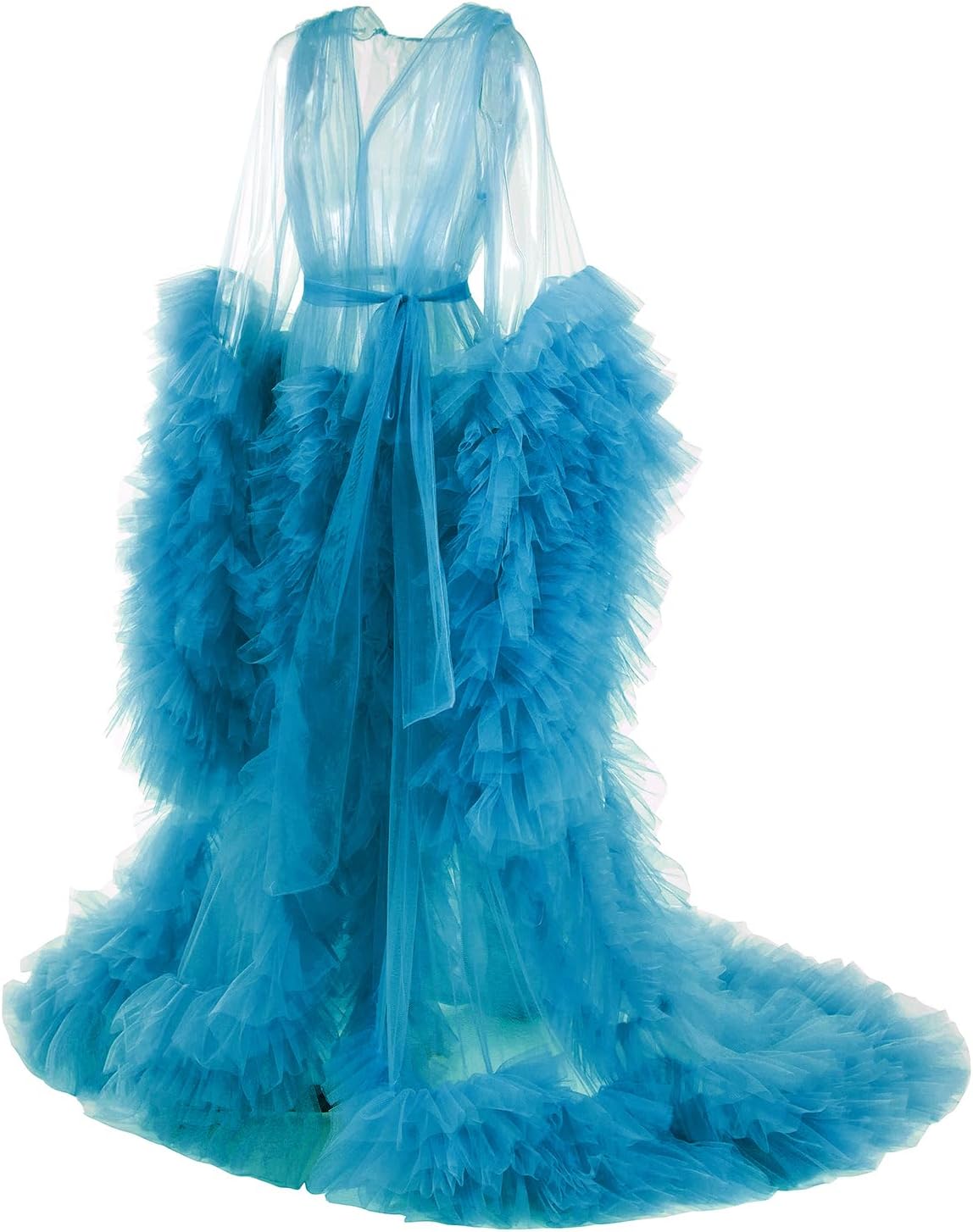 Tulle maternity robe for photoshoot Lingerie for Women Old Hollywood Robe Nightgown Tulle Bathrobe