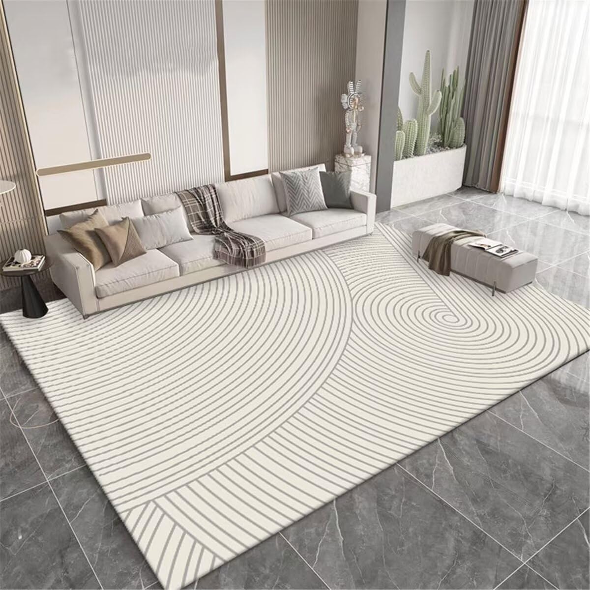 Paillasson tapis de cuisine grand format 120x170cm tapis de salon gris