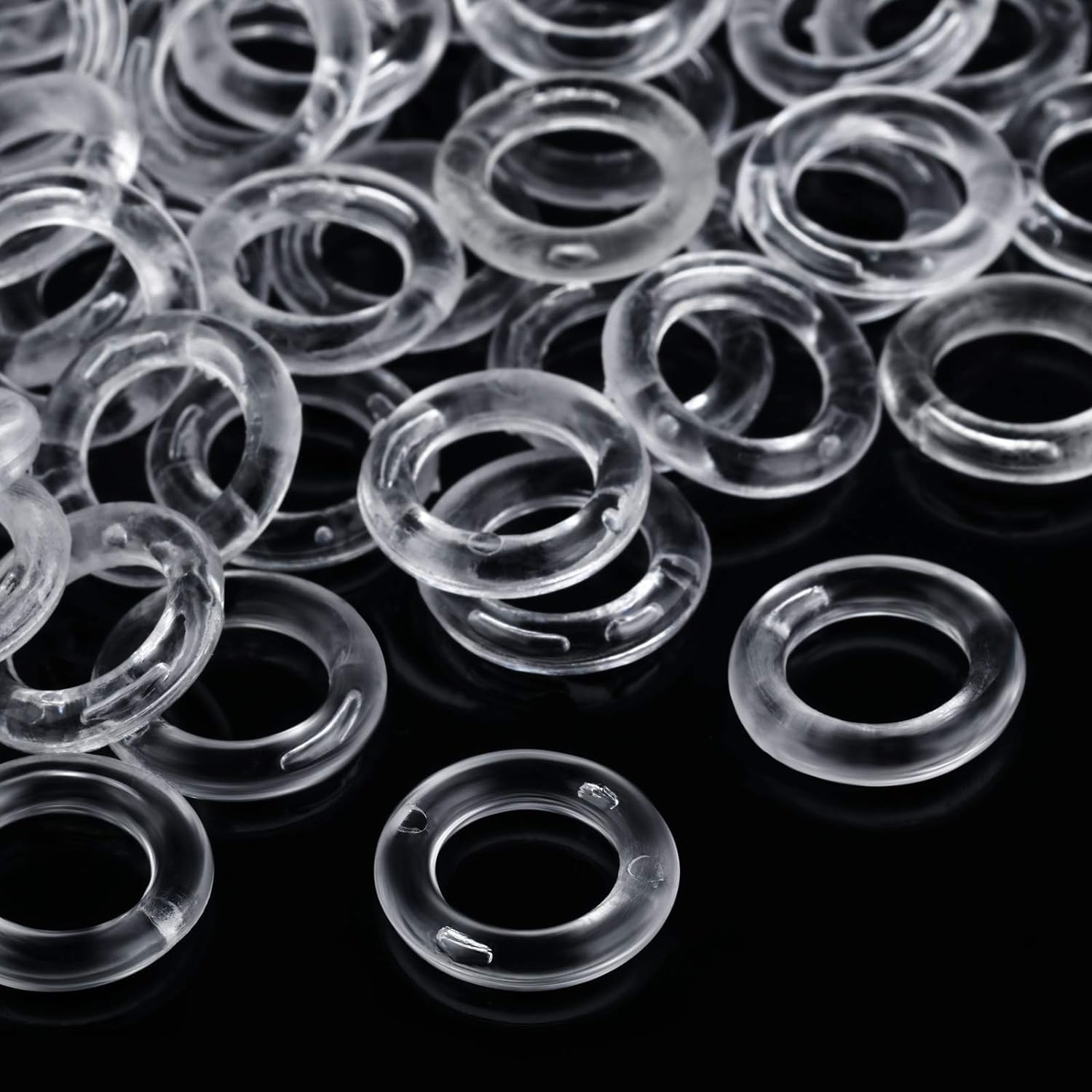 Clear Roman Blind Curtain Rings 13mm O Shaped Blind Roman Ring Transparent Plastic Rings for DIY Roman Curtains Ring Pack of 100.