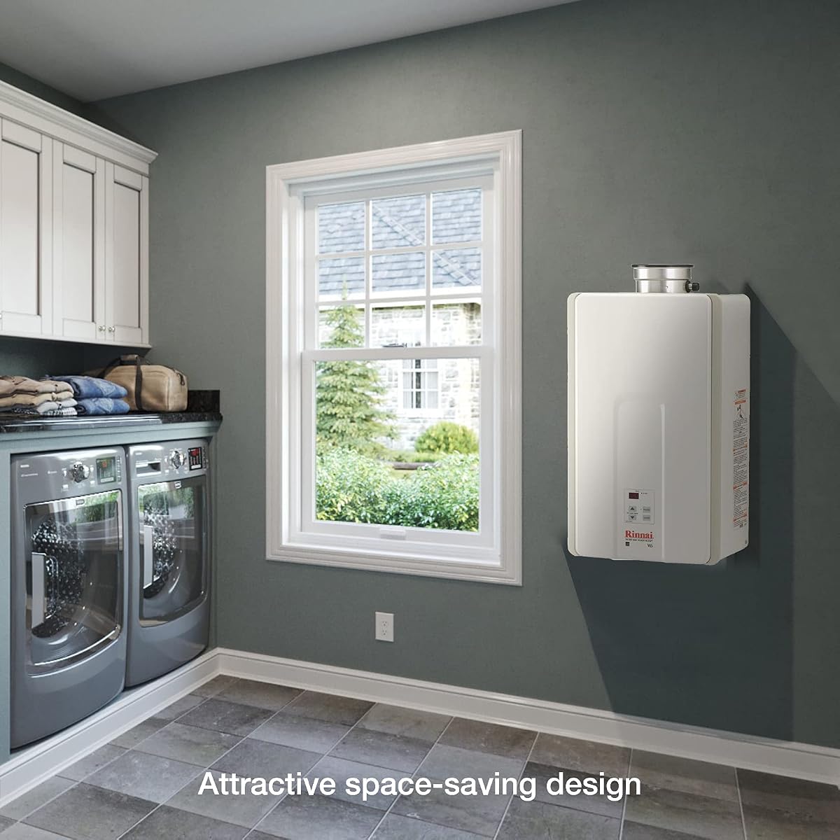 $57/mo - Finance Rinnai V65iP Non-Condensing Propane Tankless Water Heater,  Indoor Installation, Up to 6.5 GPM | Buy Now, Pay Later