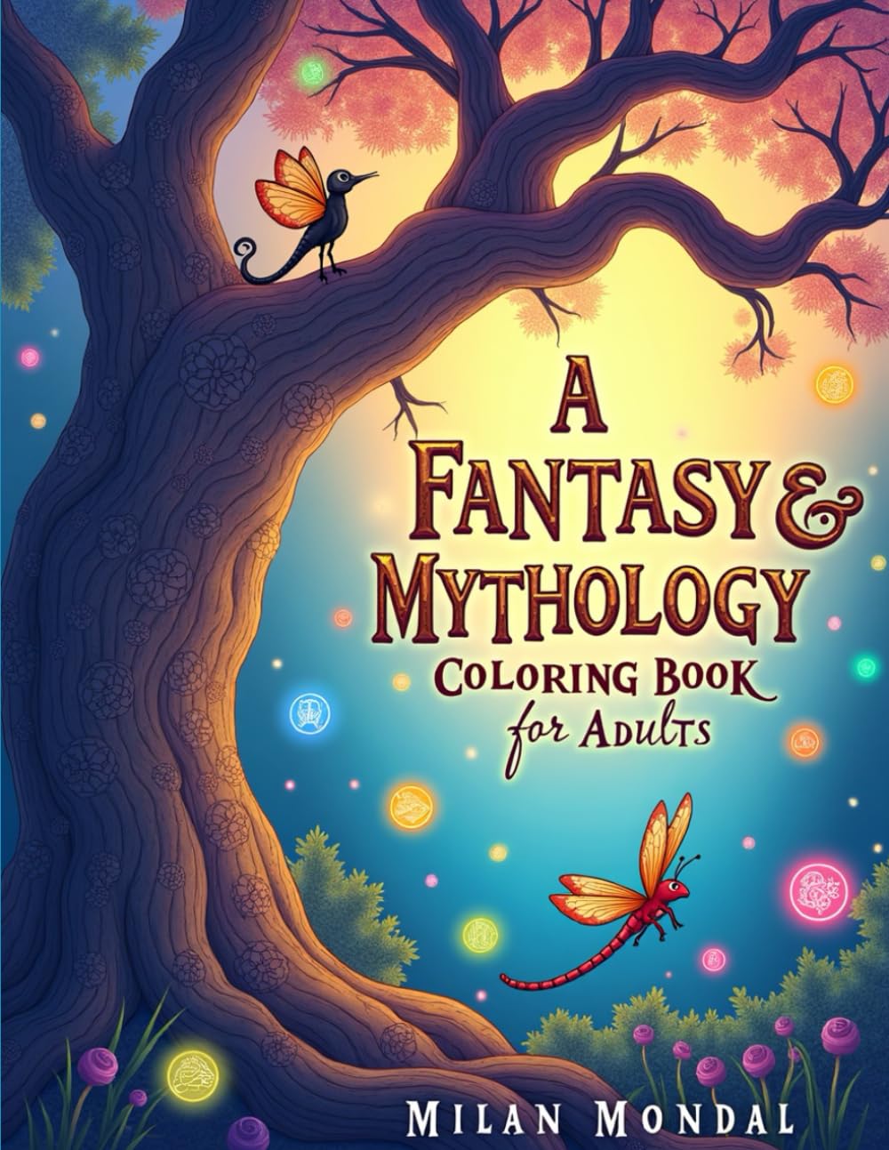 A Fantasy & Mythology Coloring Book for Adults: Explore the Magic of Dragons, Fairies, Gods, and Legendary Creatures in Stunning Line Art Pages for Relaxation and Mindfulness