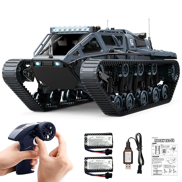 Mostop RC Tank Car 1 16 Scale 2 4Ghz Remote Control Crawler High Speed Tank Off-Road RC Tracked