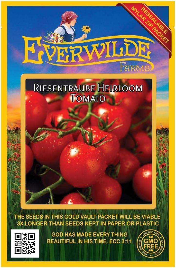 Everwilde Farms - 1/4 Lb Riesentraube Heirloom Tomato Seeds - Gold Vault
