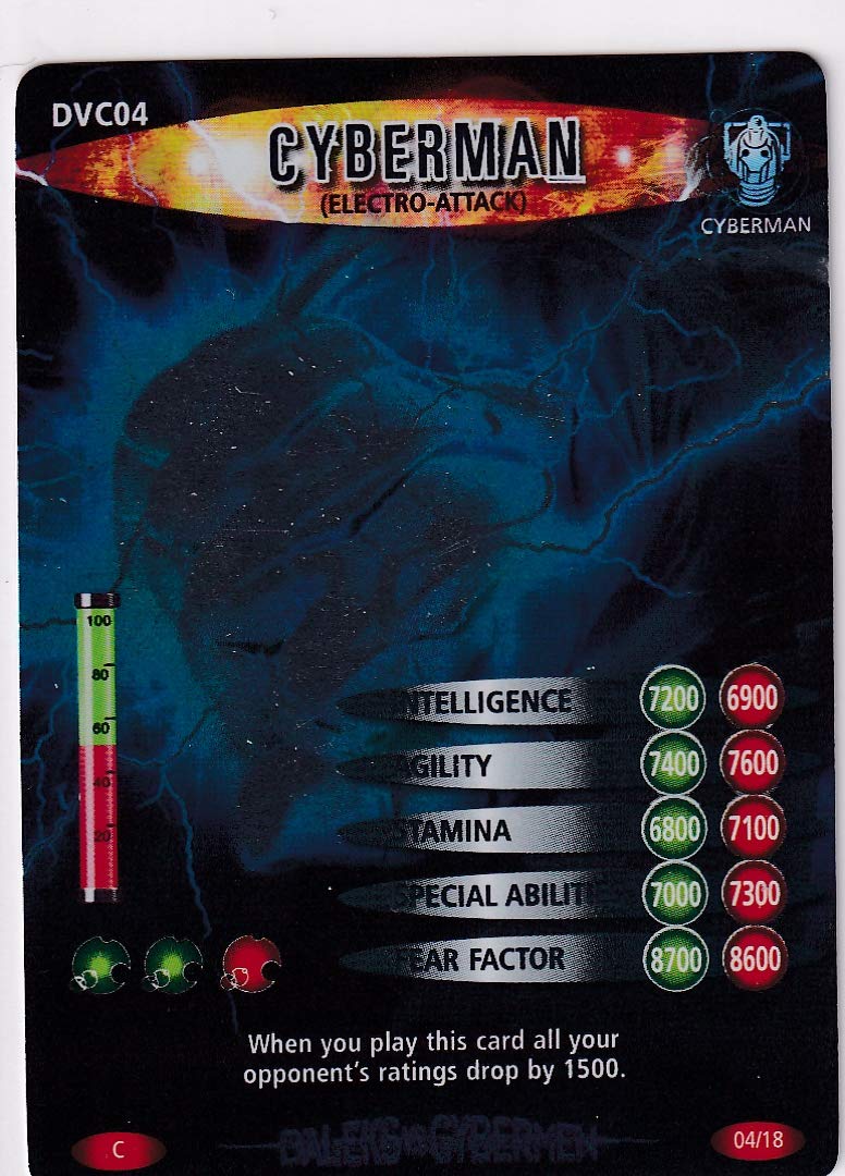 Battles In Time Doctor Who Single Card : Daleks vs Cybermen DVC04 (04/18) Cyberman (Electro-Attack) Dr Who Common Card