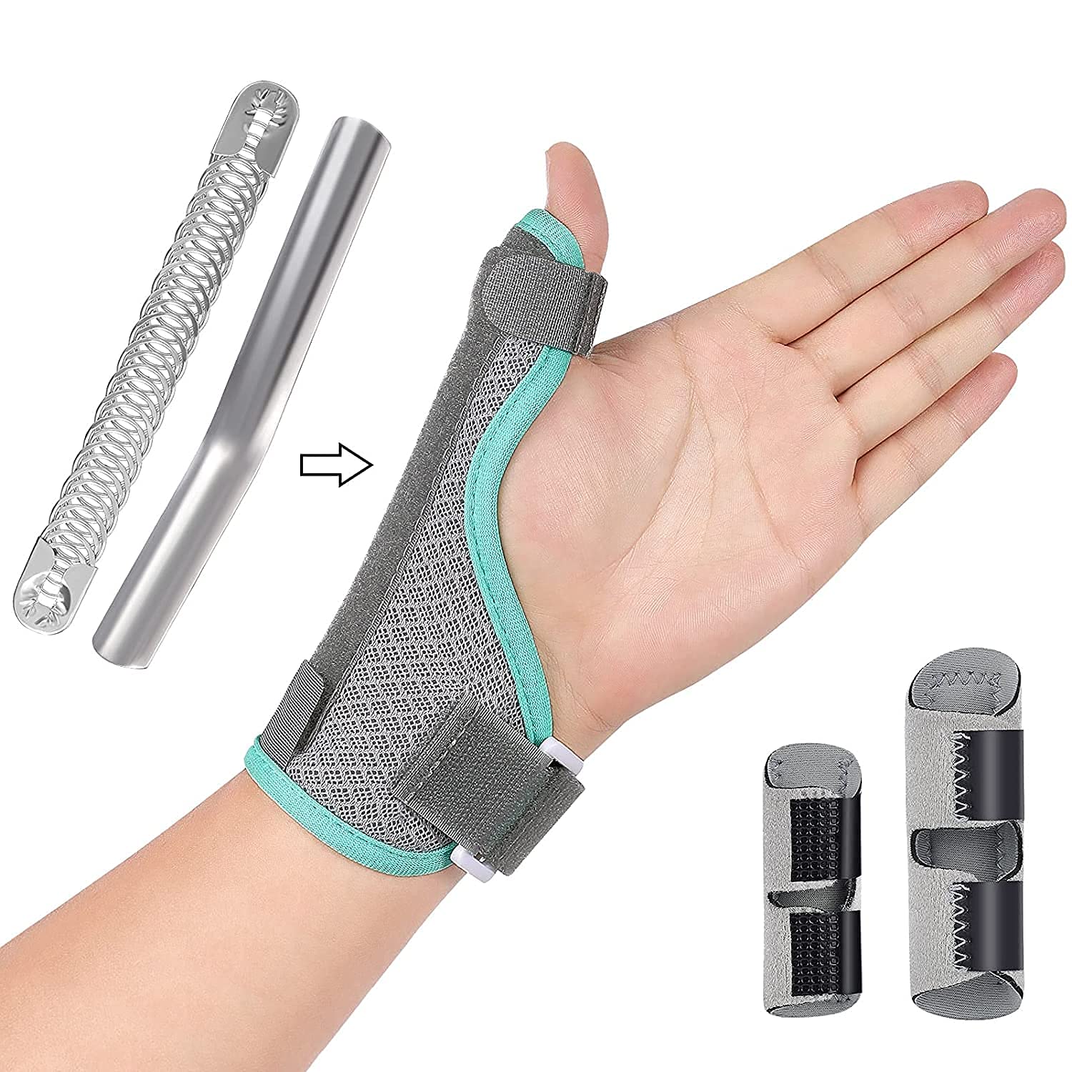 Buy Thumb Support Brace with 2 Pieces Finger Splint Thumb Splint and