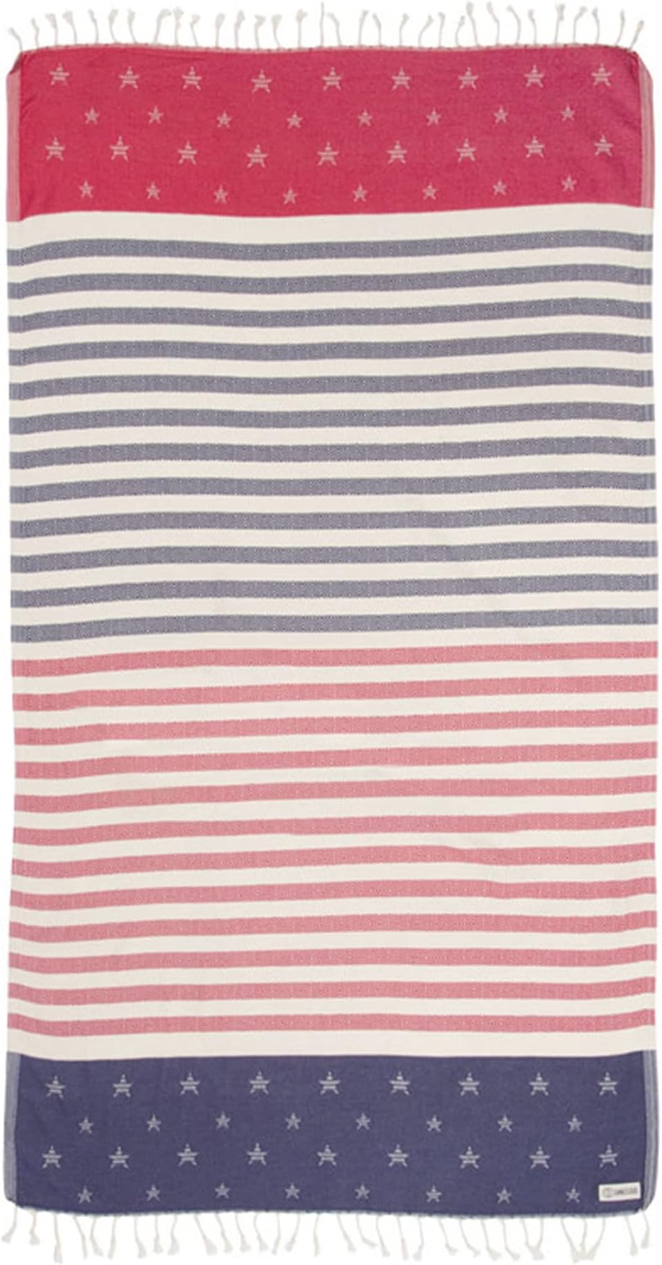 Sand Cloud Beach Towel - Sand Free - 100% Organic Turkish Cotton Yarn - Quick Dry Towel for Beach, Picnic, Blanket or Bath - As Seen on Shark Tank - Stars & Stripes (Red, White & Blue)