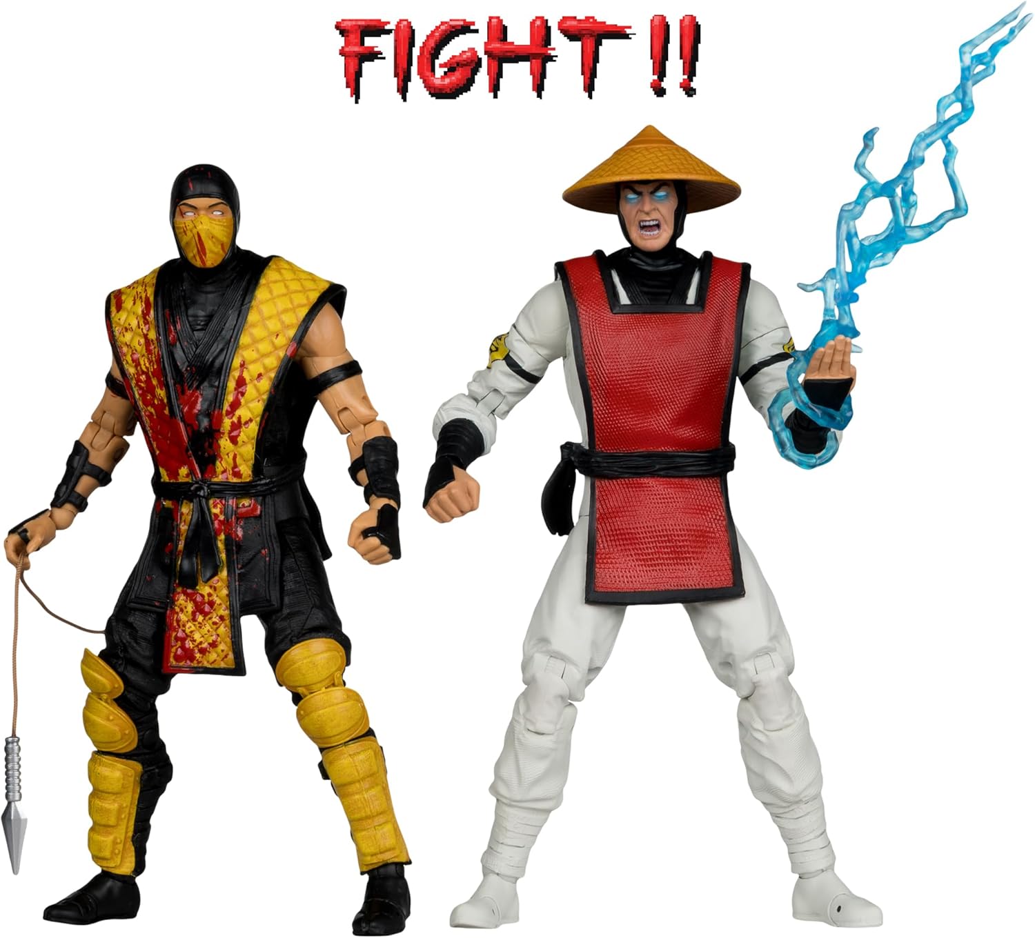 Mortal Kombat Klassic Scorpion vs Raiden 7in Action Figure Deluxe 2-Pack McFarlane Toys