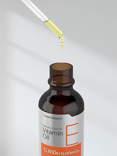 Miniatura 7 de Horbäach Aceite de vitamina E | 13,800 UI | 1 oz | Fórmula vegetariana, sin OMG y sin gluten | Suplemento líquido de origen natural