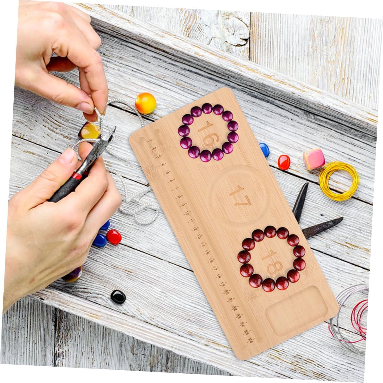 HOMSFOU 2Pcs Bead Boards for Jewelry Making Bracelet Bead Board Tray with Multi Compartment Design Lightweight Portable Beading Trays for DIY Crafting Necklaces