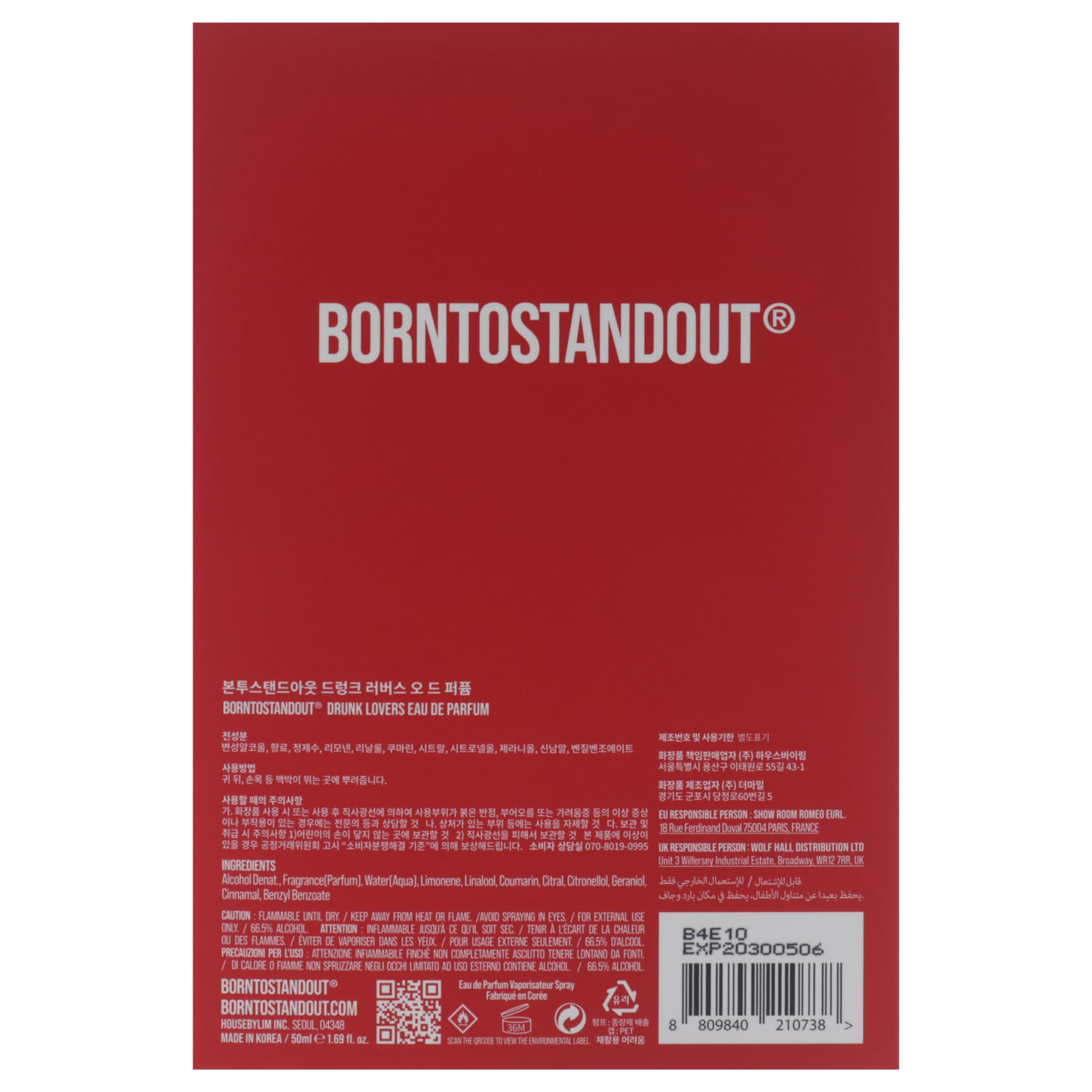 Drunk Lovers by Born To Stand Out for Unisex, EDP Spray 1,7 uncji