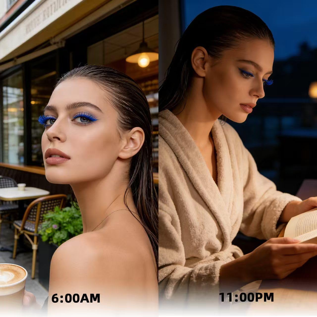 Lengthening Tubing Mascara Long-Lasting, Smudge-Proof Waterproof Eyelashes All Day Wear, Volumizing & Curling Formula Colored Mascara, Clump-Free Slim Brush for Sensitive Eyes - Image 8