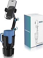 Vista 1 de Phone Holders for Your Car Cupholder, 2 in 1 Cell Phone Holder Mount with Cup Holder Expandable Base, 360 Degree Rotating Neck, Fits All 4-7